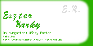 eszter marky business card